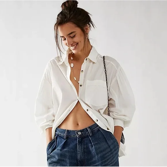 ✨HPx2✨ NWTS FP POPLIN TOP (M) - Picture 8 of 11